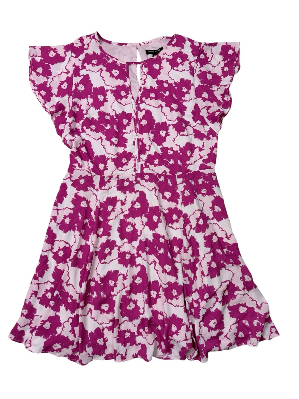 Banana Republic Pink and White Floral Mini Dress